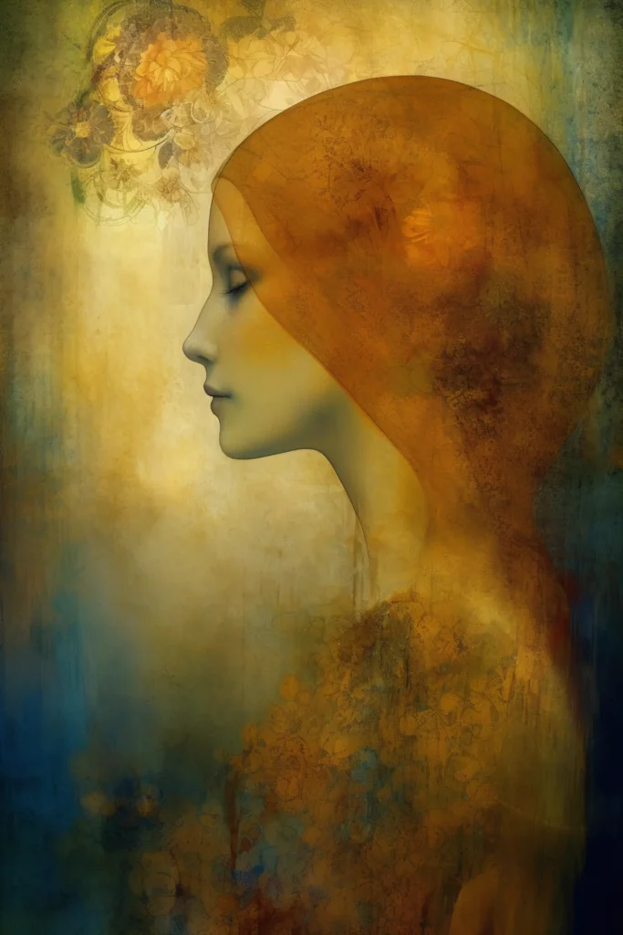 Femme au voile orange