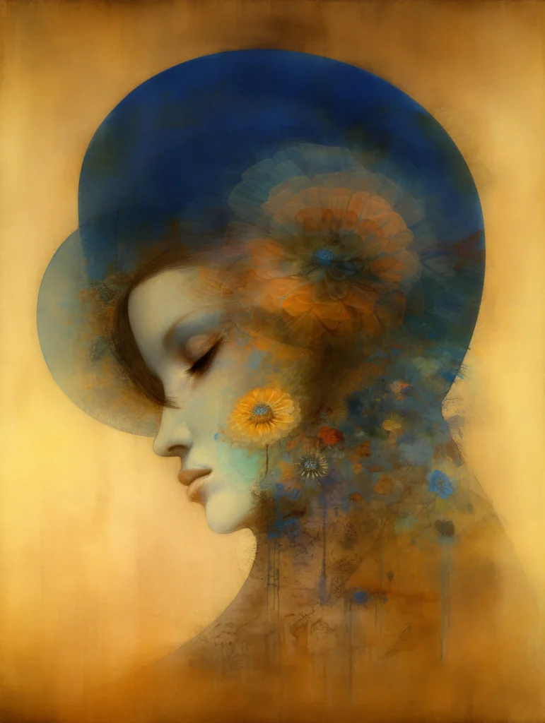 Femme aux fleurs