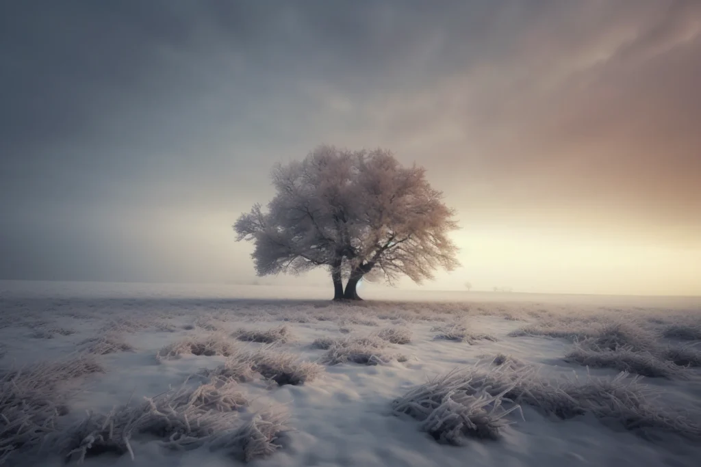 Arbre en hiver, Islande