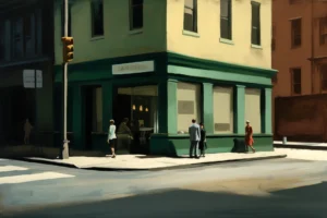 Nighthawks, étude I, étude préparatoire en vente sur la galerie d'art en ligne