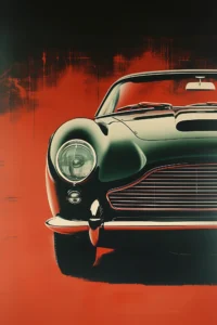 Élégance mécanique, peinture de voiture ancienne inspiré de Andy Warhol et Paul Colin