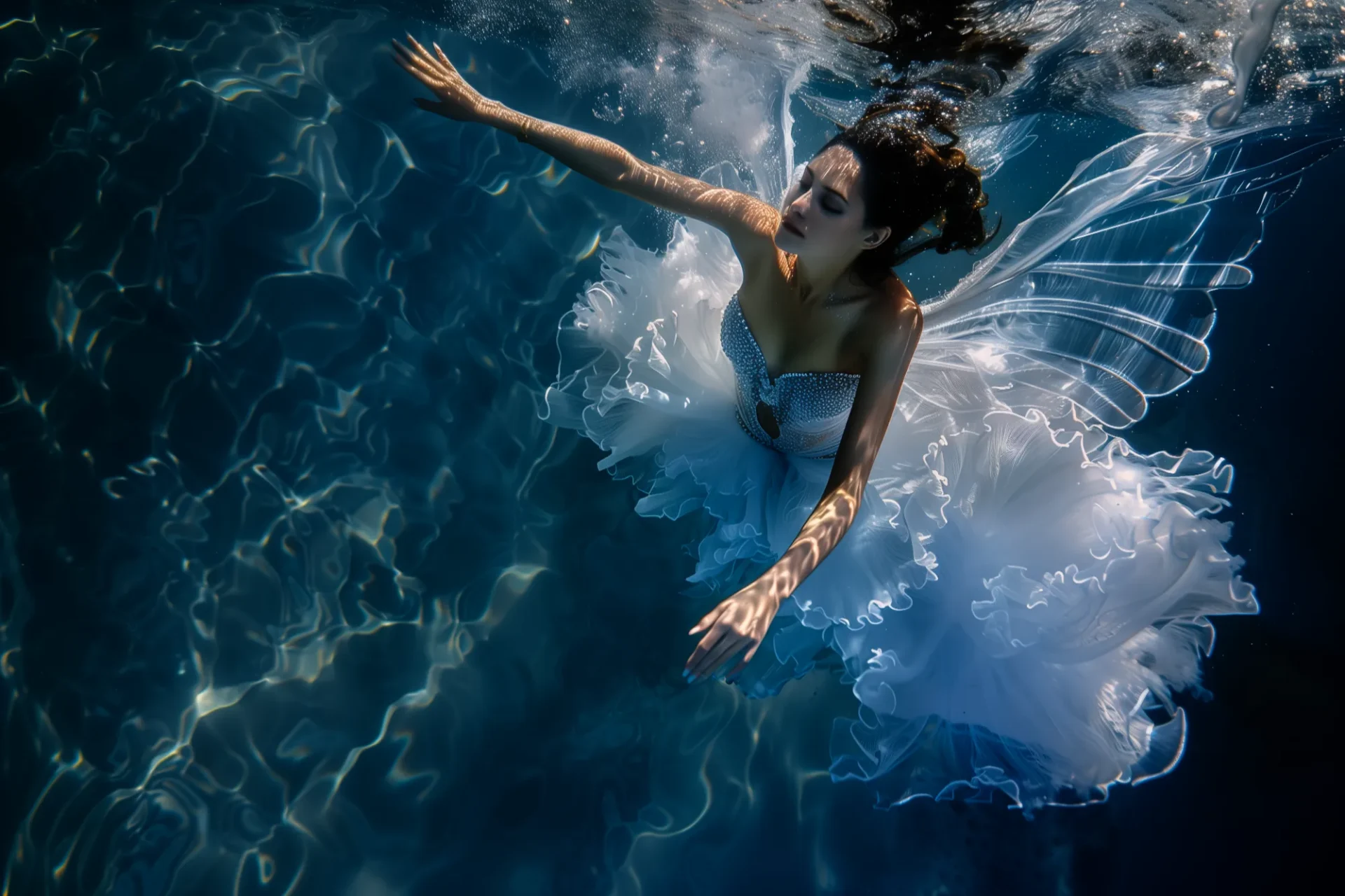 La fée bleue, photographie onirique inspiré de Edgard Degas et Auguste Renoir