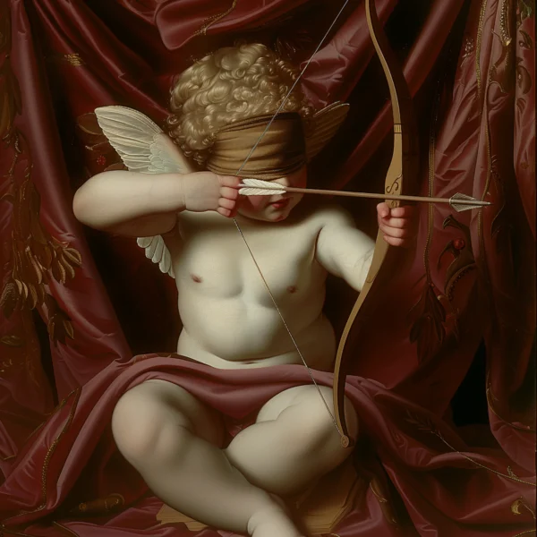 Le jeu de l'amour et du hasard, peinture à l'huile inspiré de Jacques-Louis David et Jean-Auguste-Dominique Ingres