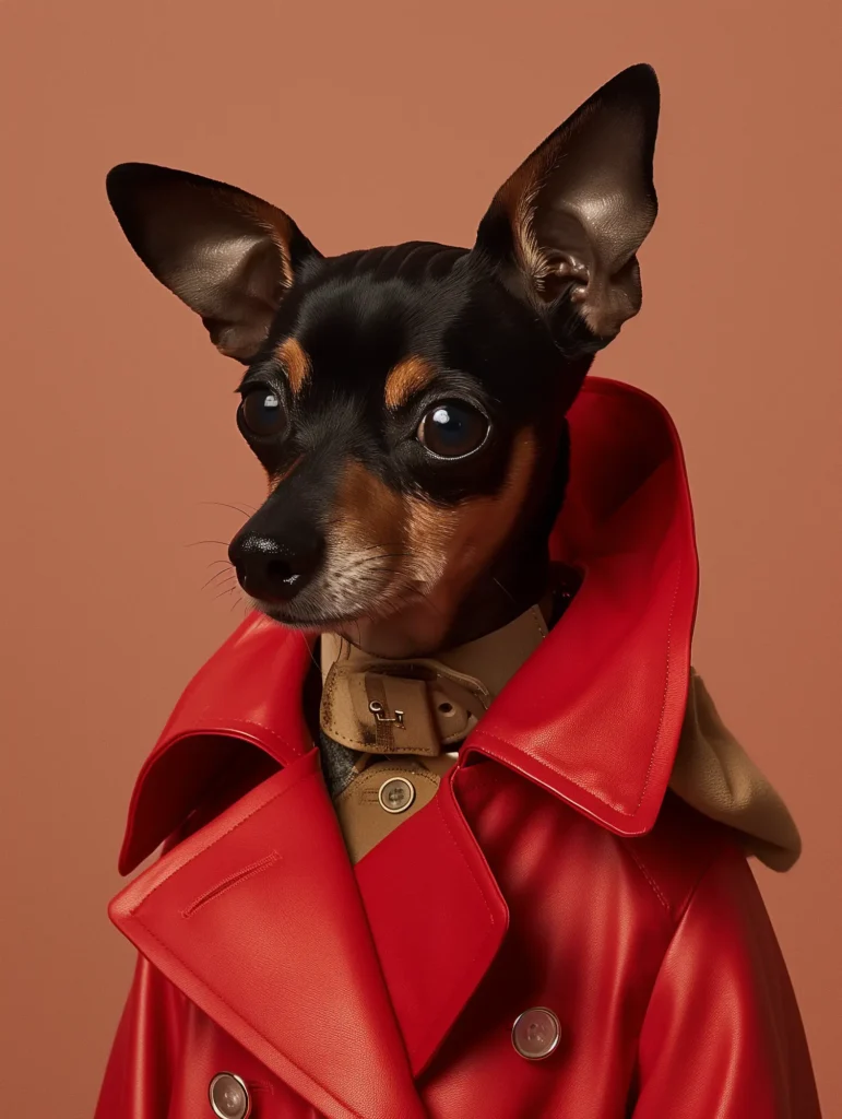 Le pinscher amusé