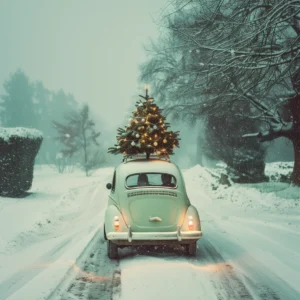 Mon beau sapin, photo d'art sur le thème de Noël inspiré de Wes Anderson et Saul Leiter