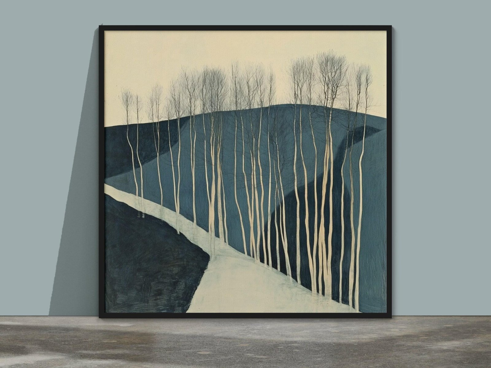 Arbres en hiver, paysage d