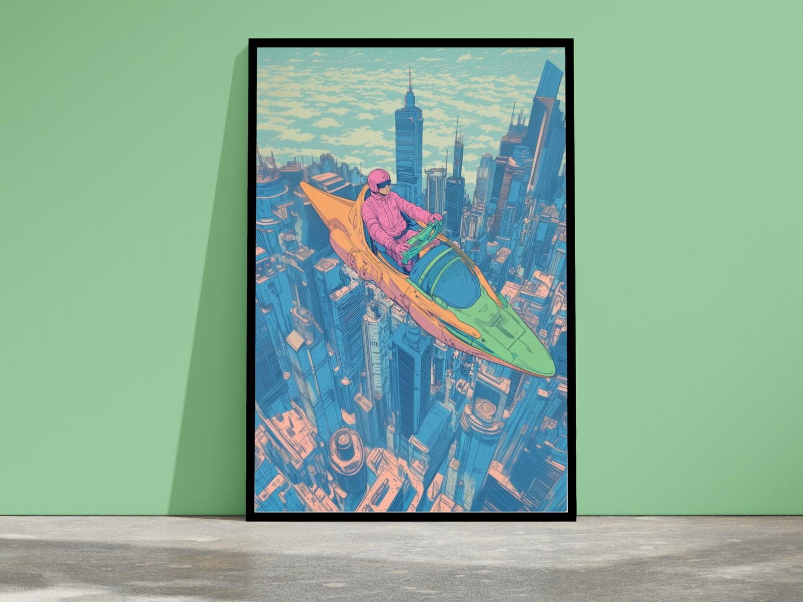 New Tokyo 2099, tableau manga rose inspiré de Moebius et Katsuhiro Otomo