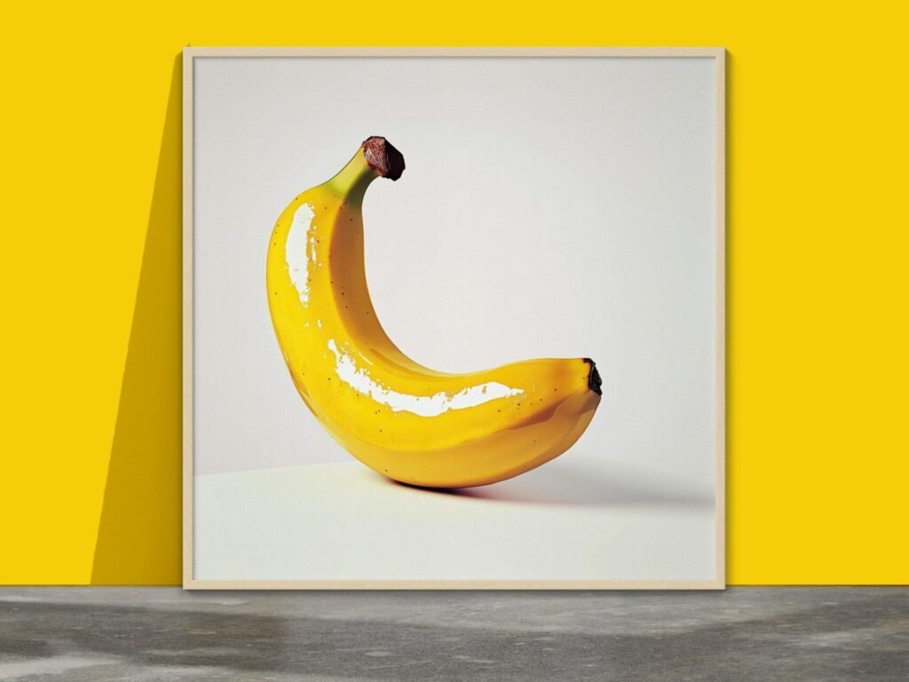 Banana Pop, affiche banane pop art inspiré de Andy Warhol et Andrew Wyeth
