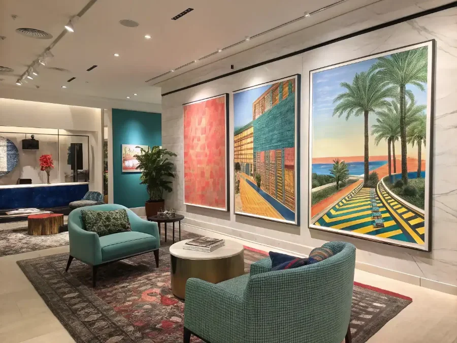 hockney inspired interior decor