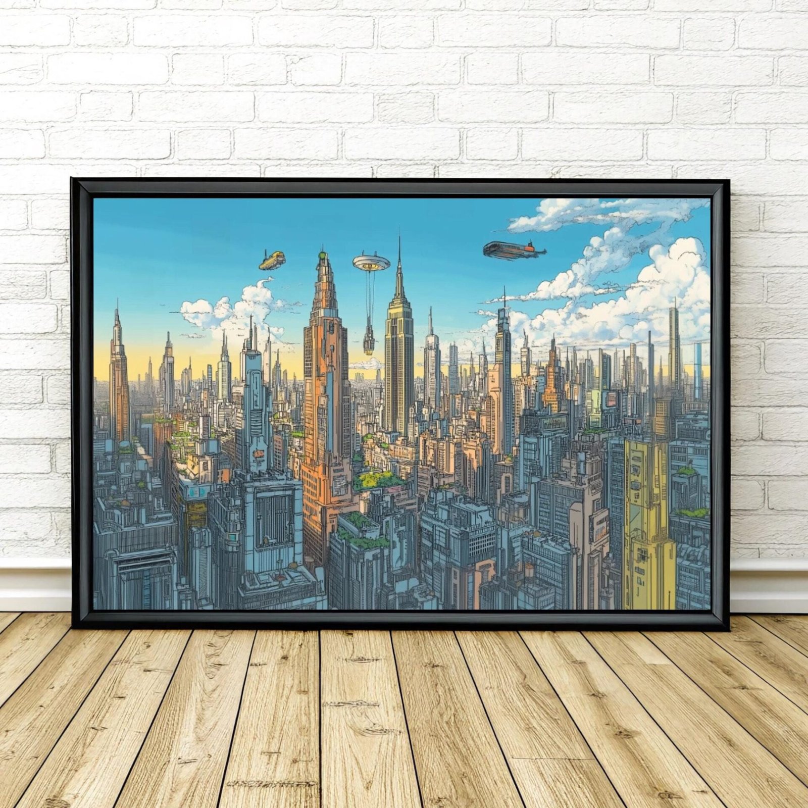 New York 2099, New York cyberpunk inspiré de Moebius et Syd Mead