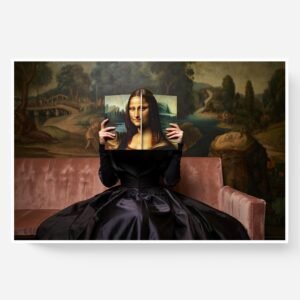 La liseuse, photo de la Joconde détournée inspiré de Léonard de Vinci et Cindy Sherman