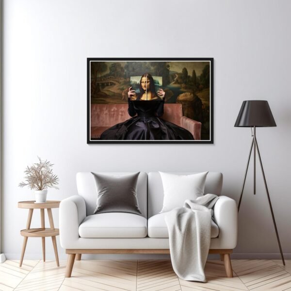 La liseuse, photo de la Joconde détournée inspiré de Léonard de Vinci et Cindy Sherman