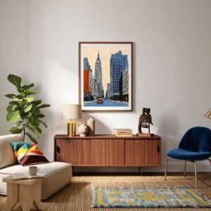 New York Blues, peinture de Manhattan inspiré de Edward Hopper et Camille Pissarro