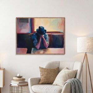 La table, tableau inspiré de Hopper inspiré de Edward Hopper et Francis Bacon