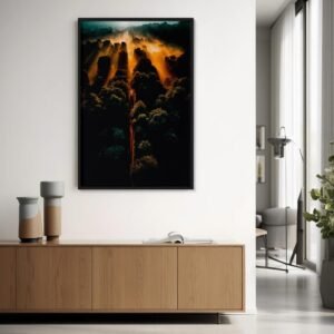 Chemin de vie, photo d'art de forêt inspiré de Andreas Gursky et Gregory Crewdson