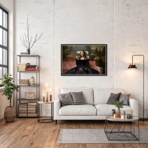 La liseuse, photo de la Joconde détournée inspiré de Léonard de Vinci et Cindy Sherman