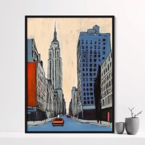 New York Blues, peinture de Manhattan inspiré de Edward Hopper et Camille Pissarro