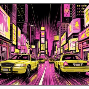 Illustration Cyberpunk New York et Tokyo