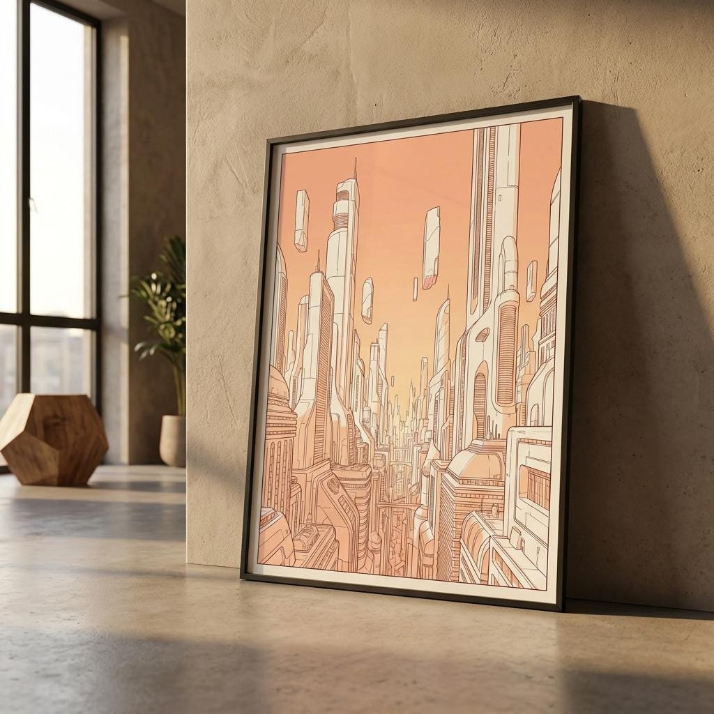 Une métropole futuriste s