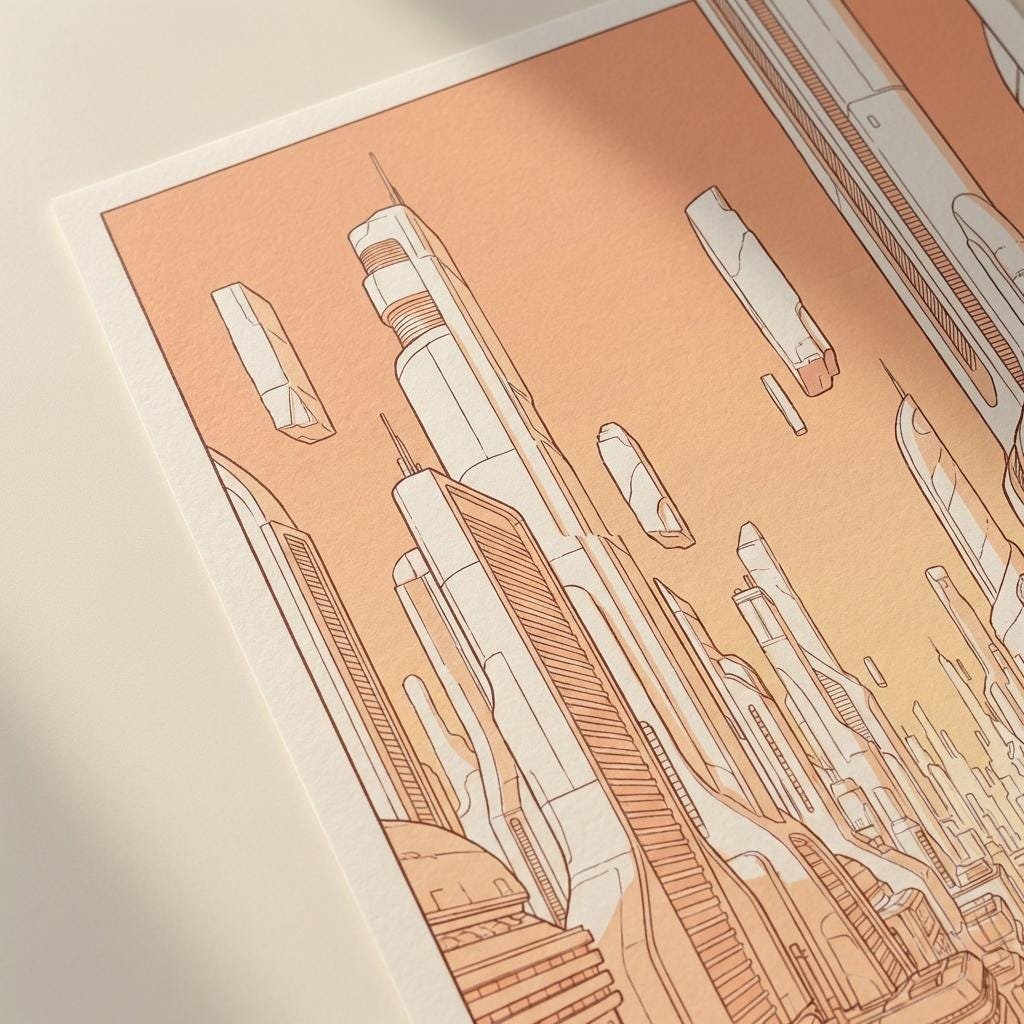 Une métropole futuriste s