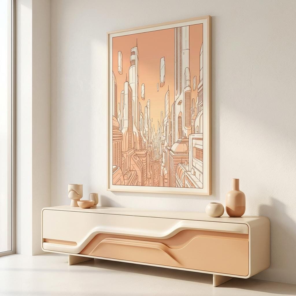 Une métropole futuriste s