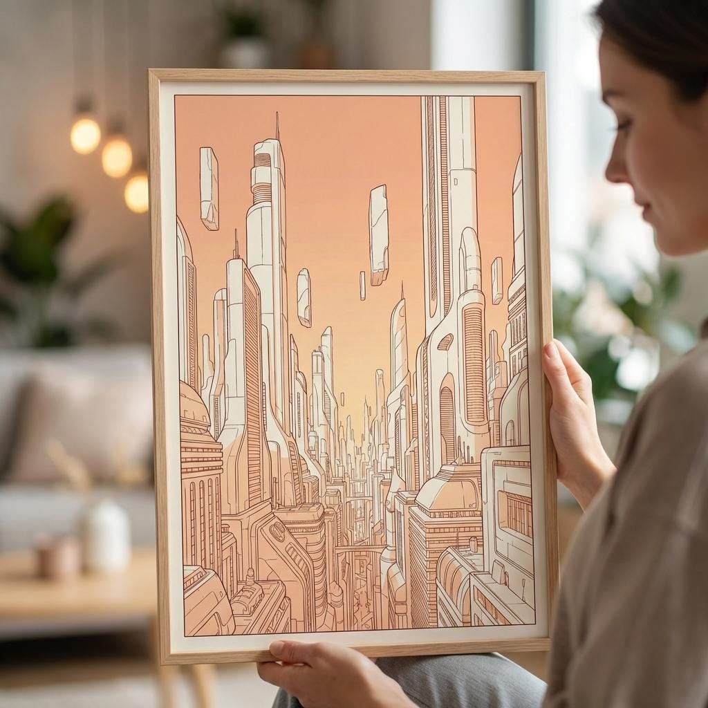 Une métropole futuriste s