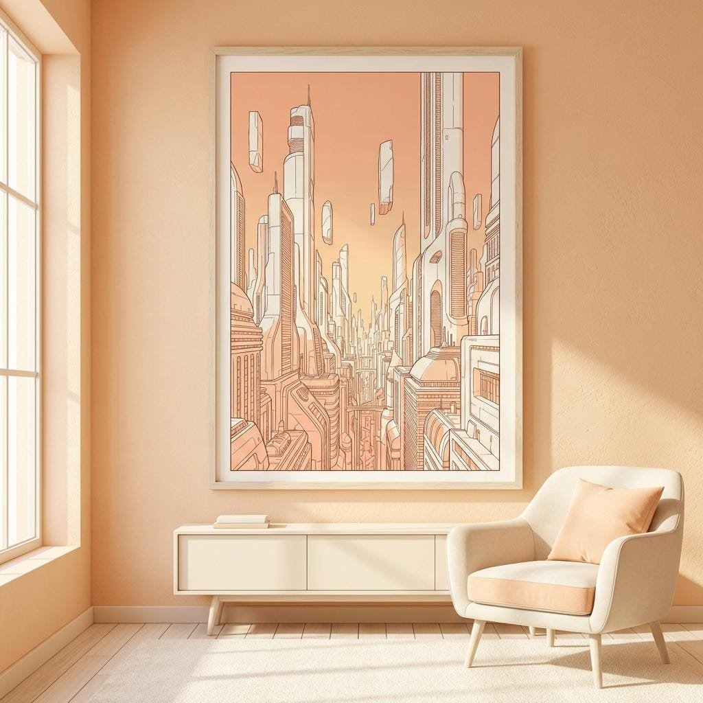 Une métropole futuriste s