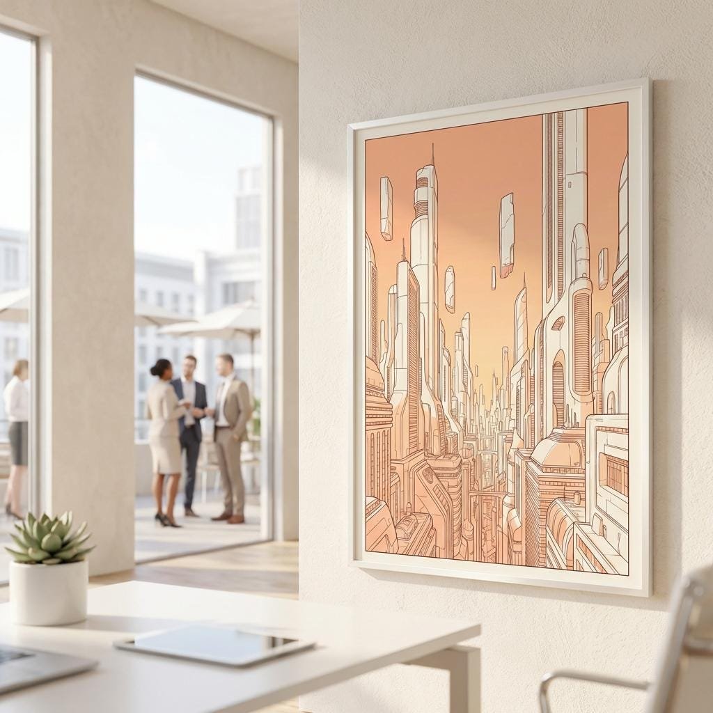 Une métropole futuriste s