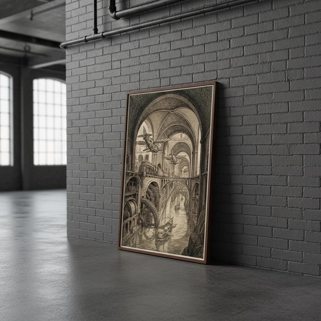 Sous des voûtes de pierre millénaire, une cité respire. Des voiles glissent sur un canal intérieur, des biplans frôlent les arcs de tuf, et d