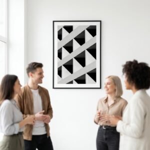 Analyse structurelle d'une paroi bétonnée par l'incidence lumineuse zénithale. L'image se compose d'une alternance binaire de triangles d'ombre et de lumière, excluant toute narration pour se concentrer sur la répétition modulaire.