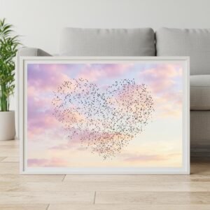 Des milliers d'oiseaux s'élèvent au crépuscule au-dessus d'un marais silencieux. Ensemble, sans chef ni intention apparente, ils dessinent dans le ciel pâle une forme que l'on n'ose nommer. Est-ce la nature qui imite l'homme, ou l'homme qui projette sur elle ses propres désirs ?