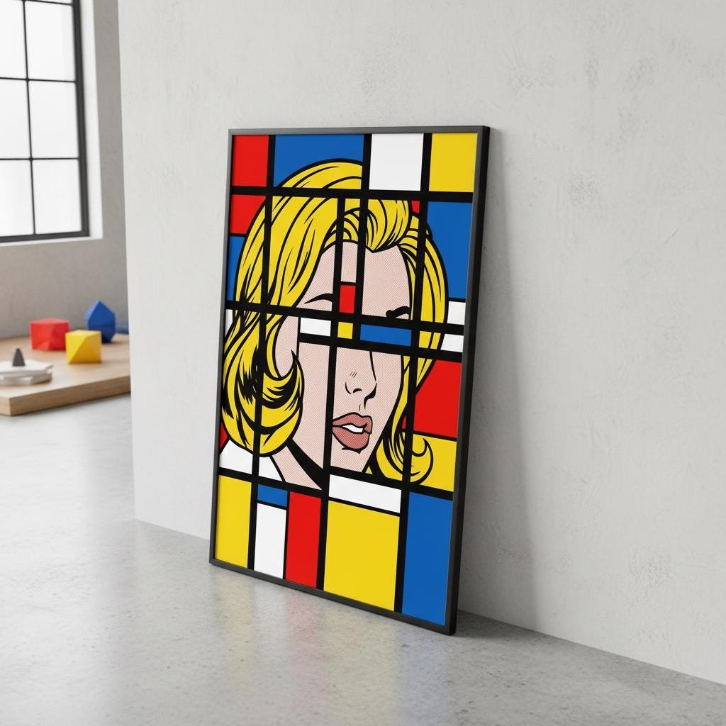 Imaginez un instant où la ligne de force de Mondrian rencontre le regard mélancolique d