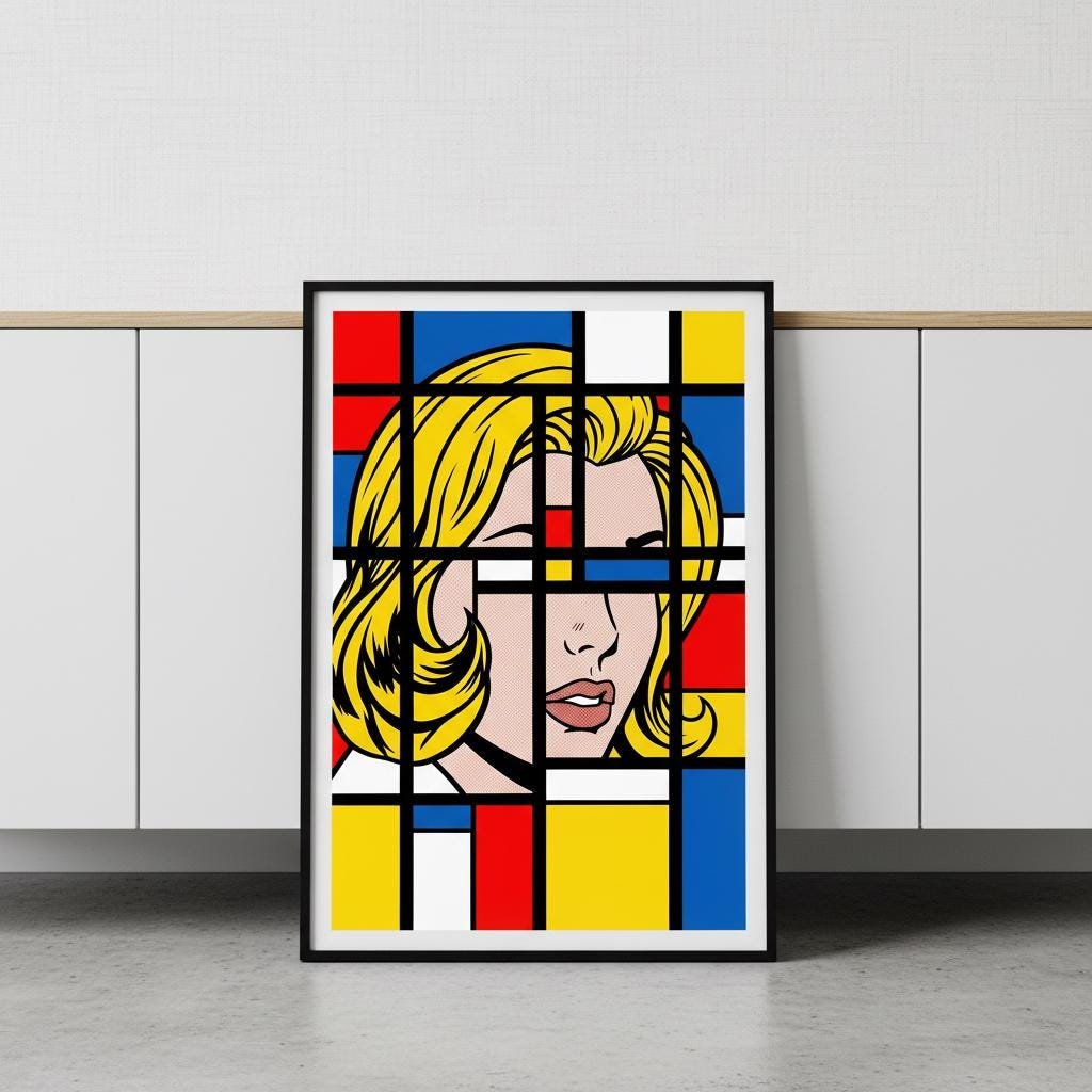 Imaginez un instant où la ligne de force de Mondrian rencontre le regard mélancolique d