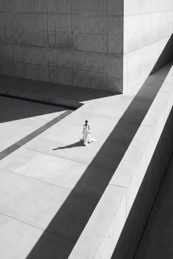 Photographie mode femme architecture béton