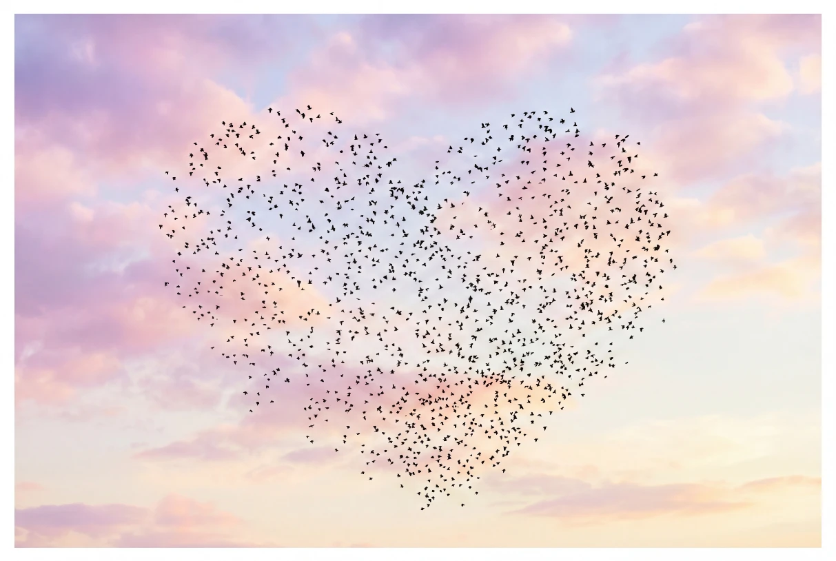 Photographie argentique murmuration d