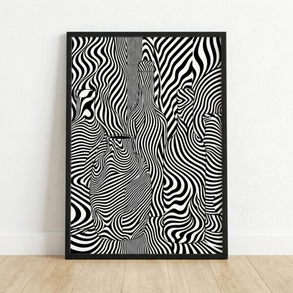 Imaginez un monde où les objets du quotidien, d'ordinaire si silencieux, se mettent à vibrer d'une énergie invisible. Ces flacons, hérités des maîtres du passé, s'animent sous vos yeux, portés par des ondes graphiques hypnotiques. Une rencontre inattendue entre la sérénité d'un atelier d'autrefois et le rythme effréné de l'abstraction optique moderne.