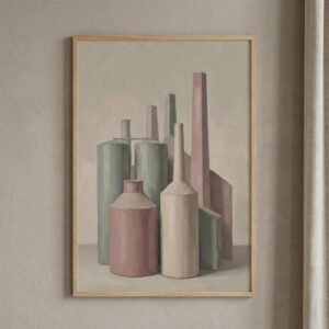 Imaginez un monde où le fracas des usines s'est dissipé, laissant place à une assemblée de géants d'acier transformés en poteries délicates. Sous une lumière de nacre, ces silhouettes architecturales conversent dans un calme absolu, offrant un refuge onirique à ceux qui cherchent la beauté dans l'épure et le repos de l'âme.