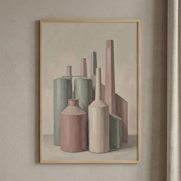 Imaginez un monde où le fracas des usines s'est dissipé, laissant place à une assemblée de géants d'acier transformés en poteries délicates. Sous une lumière de nacre, ces silhouettes architecturales conversent dans un calme absolu, offrant un refuge onirique à ceux qui cherchent la beauté dans l'épure et le repos de l'âme.