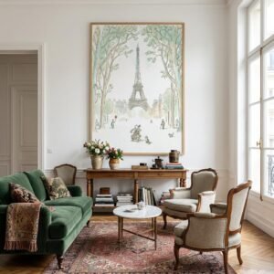 Sous la silhouette diaphane de la Tour Eiffel, un violoncelliste et son public de fortune s'accordent au silence des jardins parisiens. Une parenthèse poétique où la musique des petites choses résonne plus fort que les pierres de la cité.