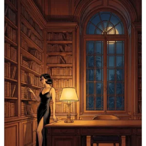 Illustration narrative d'intérieur sur papier