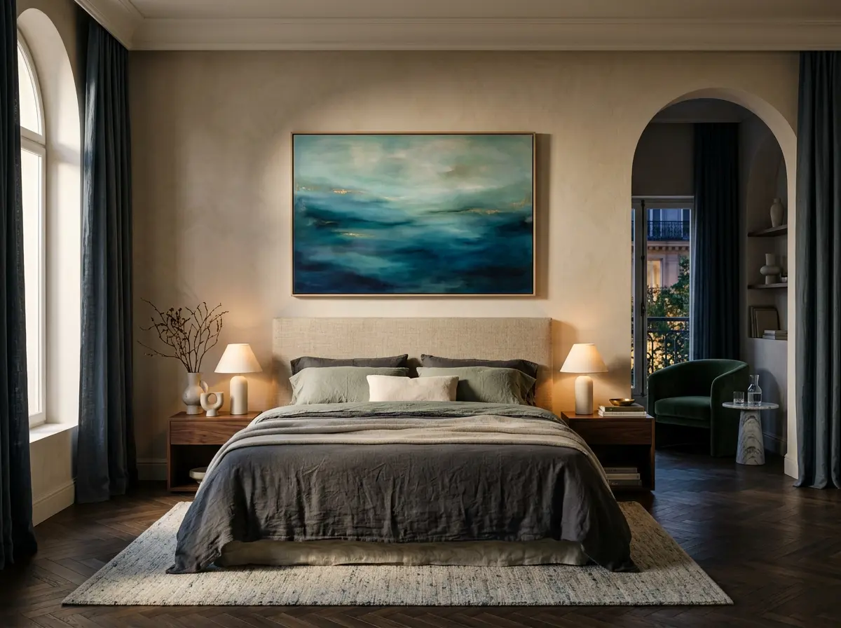 La chambre comme cocon de l&rsquo;intime : choisir le tableau qui vous regarde dormir