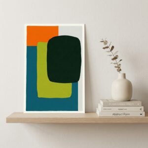 Equilibre géométrique : composition abstraite géométrique (peinture contemporaine)