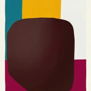 Harmonie Organique : abstraction géométrique colorée (peinture)