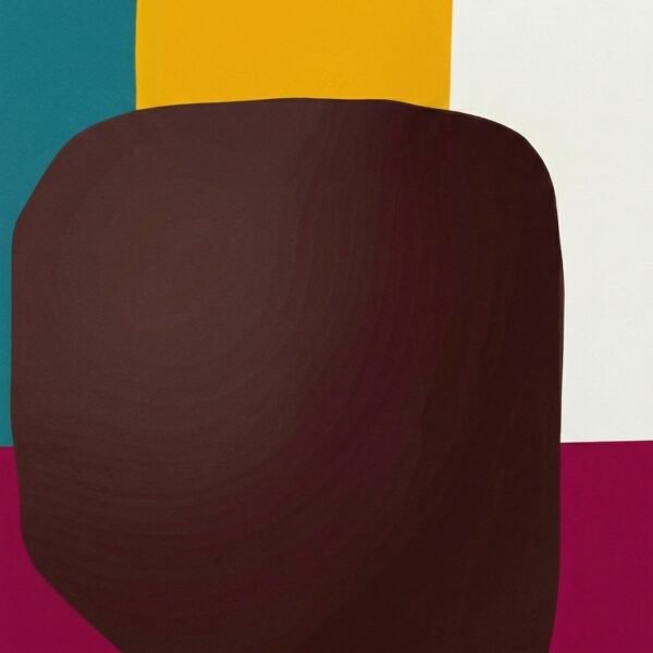 Harmonie Organique : abstraction géométrique colorée (peinture)