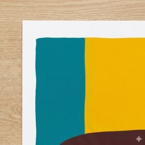 Harmonie Organique : abstraction géométrique colorée (peinture)