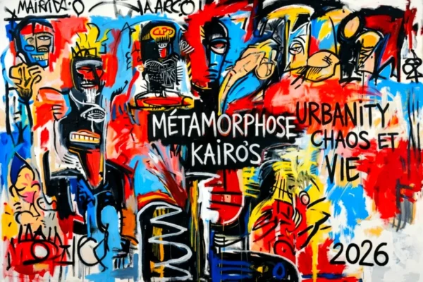 Métamorphose du Kairos : chaos urbain néo-expressionniste (art)
