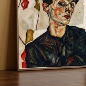 L'Âme Tourmentée : portrait homme expressionniste (peinture)