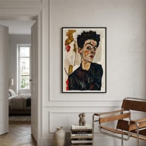 L'Âme Tourmentée : portrait homme expressionniste (peinture)