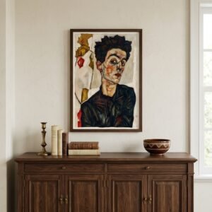 L'Âme Tourmentée : portrait homme expressionniste (peinture)