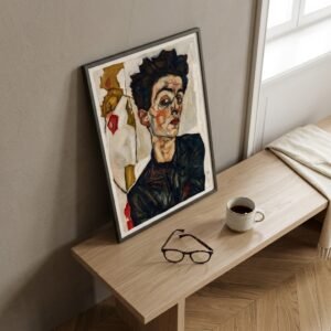 L'Âme Tourmentée : portrait homme expressionniste (peinture)